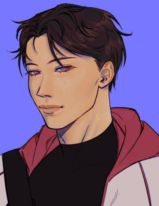 colored sketch portrait