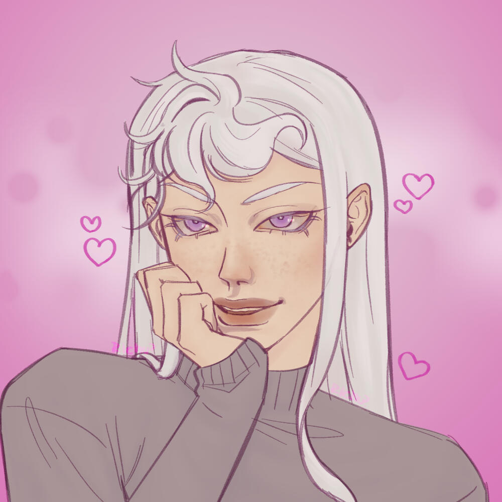 colored sketch portrait